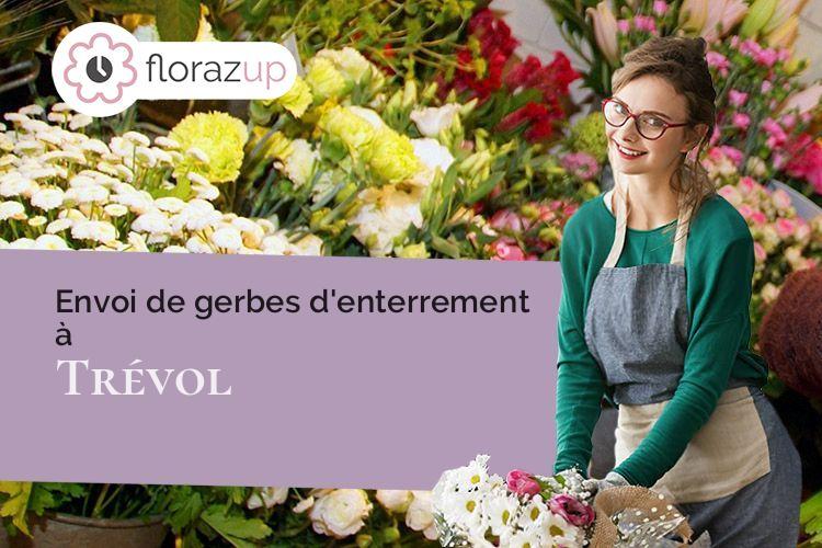 gerbes de fleurs pour des funérailles à Trévol (Allier/03460)