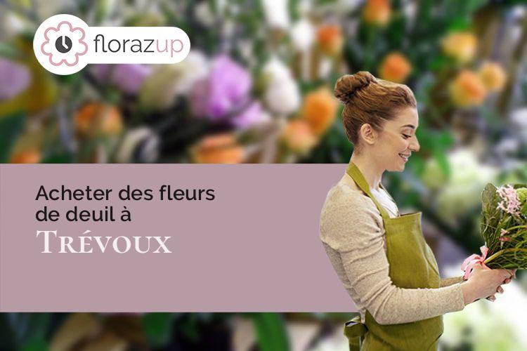 couronnes florales pour des funérailles à Trévoux (Ain/01600)
