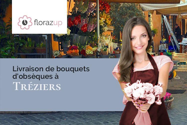 compositions florales pour un deuil à Tréziers (Aude/11230)