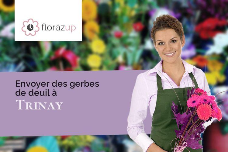 coeurs de fleurs pour un enterrement à Trinay (Loiret/45410)