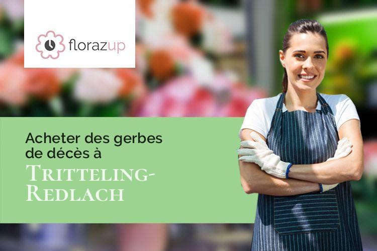 créations florales pour un enterrement à Tritteling-Redlach (Moselle/57114)