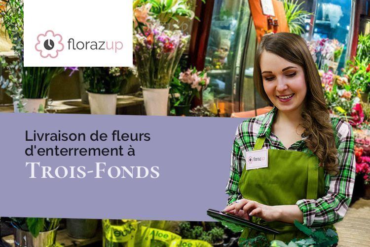 fleurs deuil pour une crémation à Trois-Fonds (Creuse/23230)