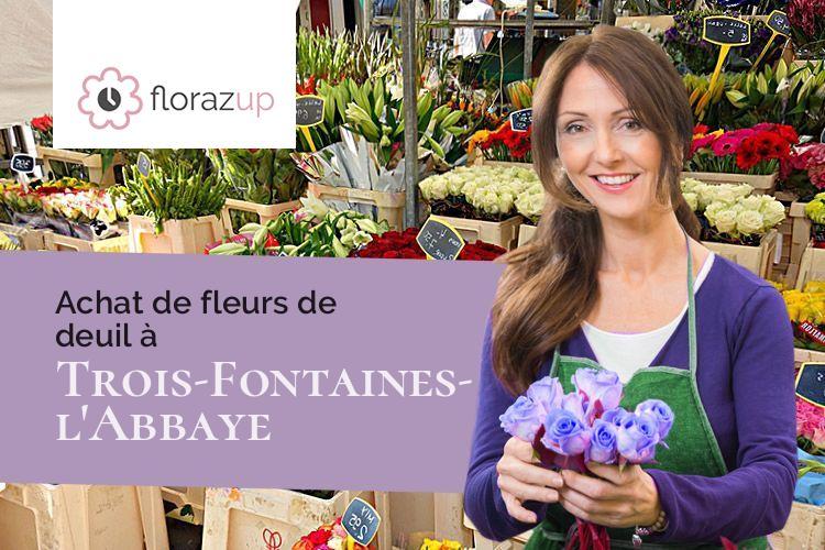 créations de fleurs pour un enterrement à Trois-Fontaines-l'Abbaye (Marne/51340)