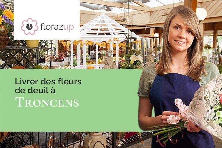 croix de fleurs pour un deuil à Troncens (Gers/32230)