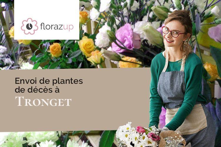 bouquets de fleurs pour des funérailles à Tronget (Allier/03240)