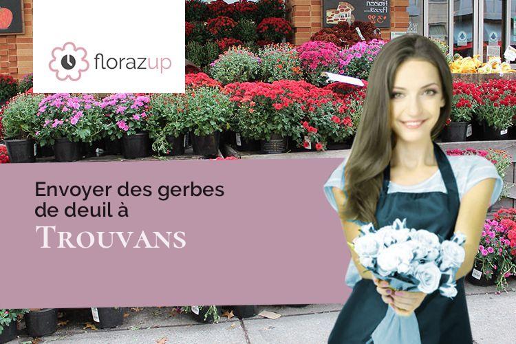 fleurs deuil pour des funérailles à Trouvans (Doubs/25680)