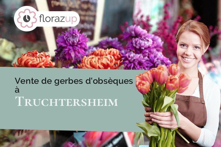 coeur de fleurs pour des funérailles à Truchtersheim (Bas-Rhin/67370)