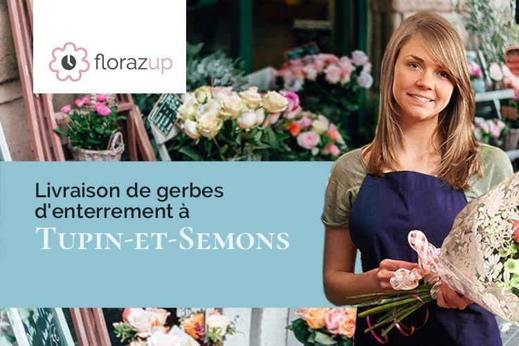 fleurs deuil pour une crémation à Tupin-et-Semons (Rhône/69420)
