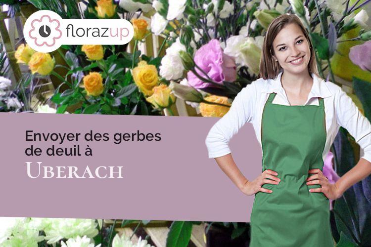 fleurs deuil pour un décès à Uberach (Bas-Rhin/67350)