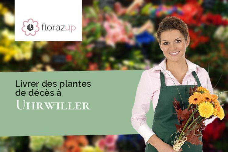 compositions florales pour un enterrement à Uhrwiller (Bas-Rhin/67350)