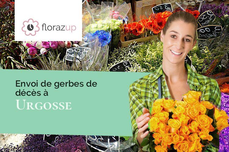 couronnes de fleurs pour un décès à Urgosse (Gers/32110)