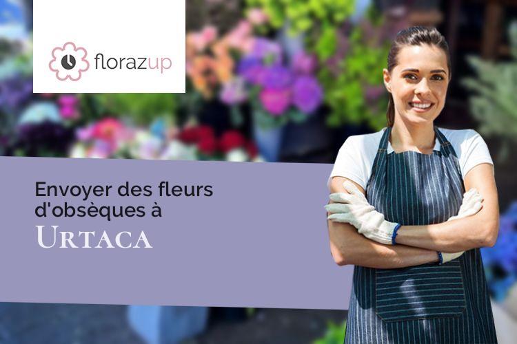 compositions de fleurs pour un deuil à Urtaca (Corse/20218)