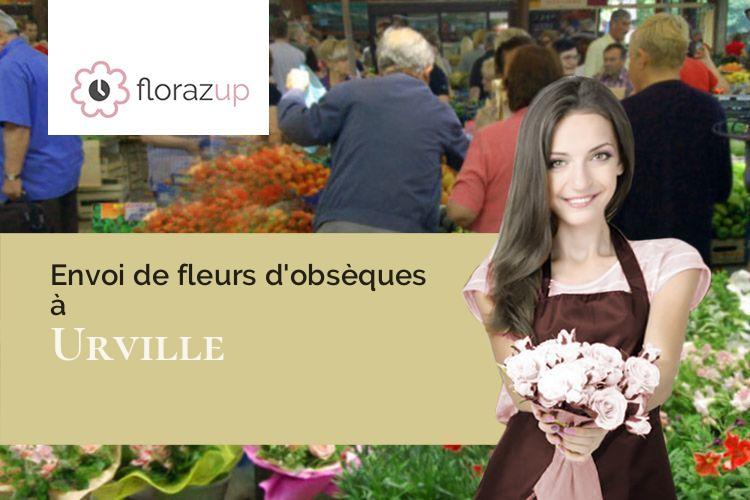 coeurs de fleurs pour un décès à Urville (Manche/50700)