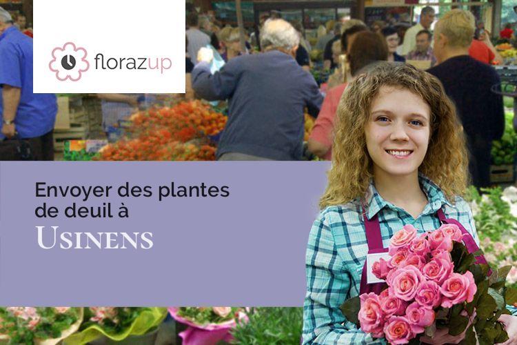 couronnes florales pour un enterrement à Usinens (Haute-Savoie/74910)