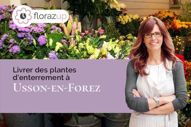 créations de fleurs pour un enterrement à Usson-en-Forez (Loire/42550)