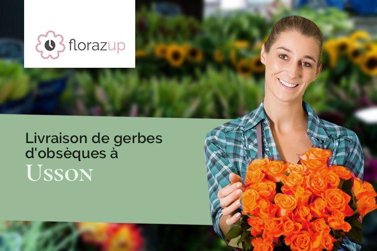 couronnes de fleurs pour une crémation à Usson (Puy-de-Dôme/63490)