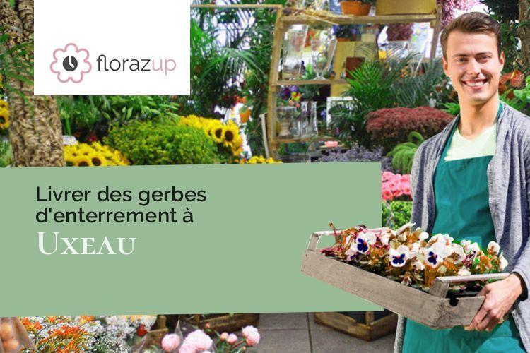 couronnes florales pour des funérailles à Uxeau (Saône-et-Loire/71130)