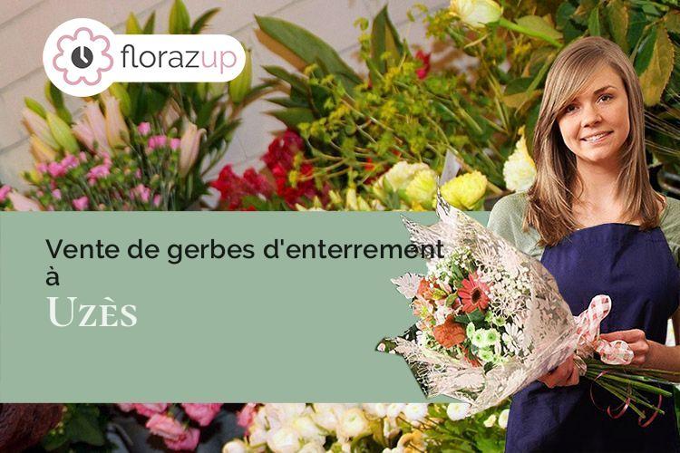 créations de fleurs pour un décès à Uzès (Gard/30700)