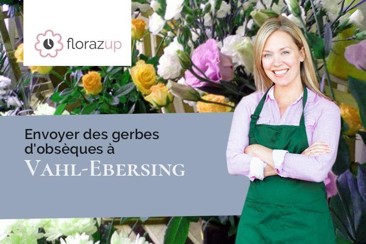 coeurs de fleurs pour un enterrement à Vahl-Ebersing (Moselle/57660)