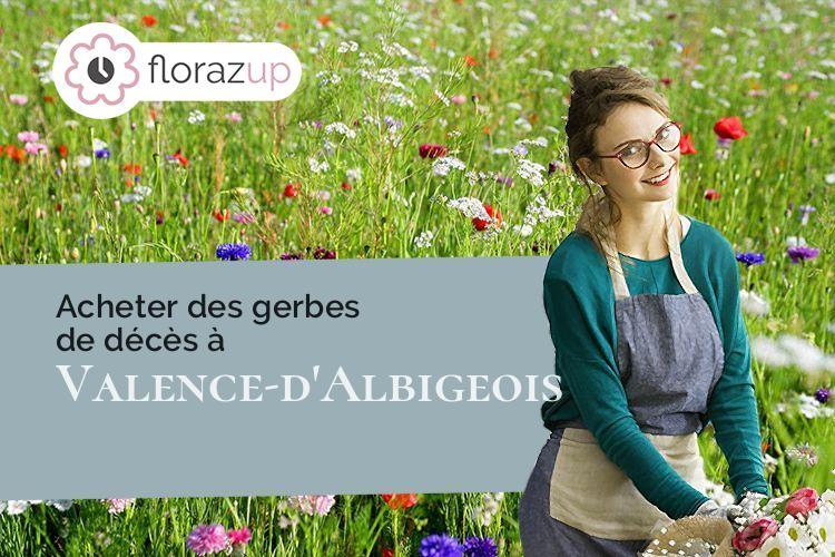 couronnes de fleurs pour des obsèques à Valence-d'Albigeois (Tarn/81340)