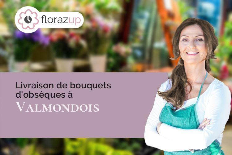 coeur de fleurs pour des funérailles à Valmondois (Val-d'Oise/95760)