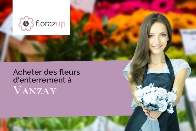 fleurs deuil pour des funérailles à Vanzay (Deux-Sèvres/79120)