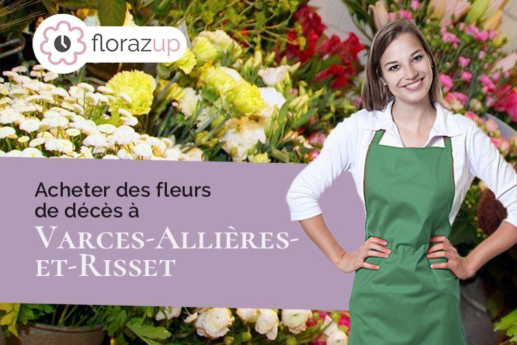 coeur de fleurs pour un enterrement à Varces-Allières-et-Risset (Isère/38760)
