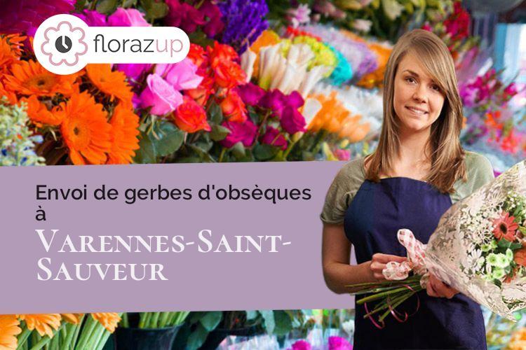 compositions florales pour un enterrement à Varennes-Saint-Sauveur (Saône-et-Loire/71480)