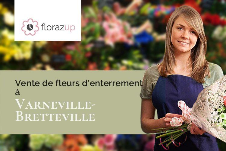 fleurs deuil pour des funérailles à Varneville-Bretteville (Seine-Maritime/76890)