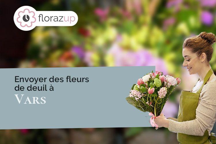 couronnes de fleurs pour des obsèques à Vars (Charente/16330)