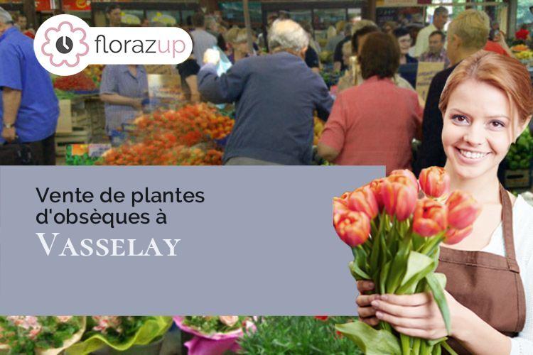 couronnes florales pour un enterrement à Vasselay (Cher/18110)