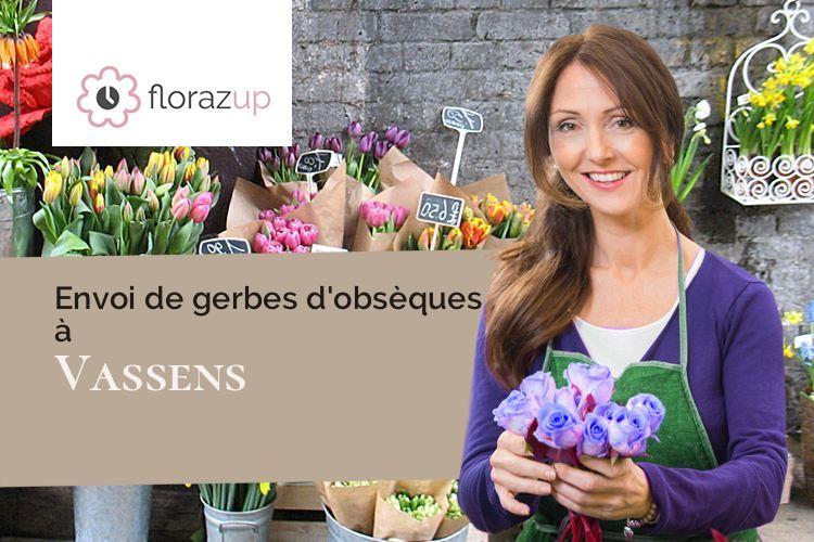 couronnes de fleurs pour un décès à Vassens (Aisne/02290)
