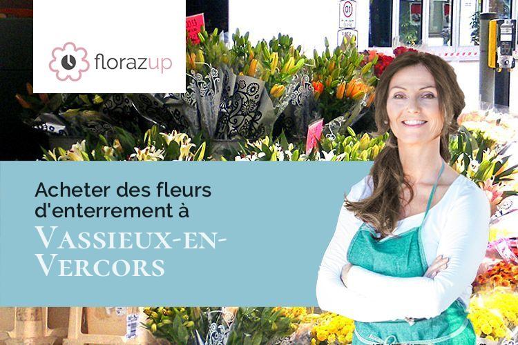 créations de fleurs pour des funérailles à Vassieux-en-Vercors (Drôme/26420)