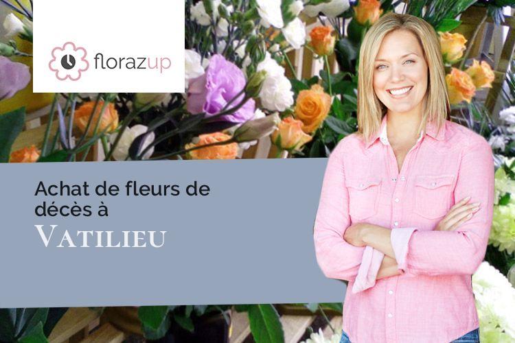 fleurs deuil pour un enterrement à Vatilieu (Isère/38470)