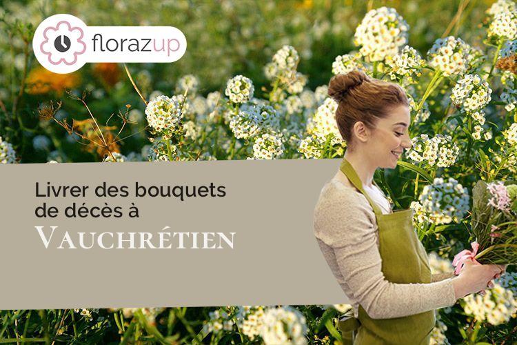 créations florales pour des obsèques à Vauchrétien (Maine-et-Loire/49320)