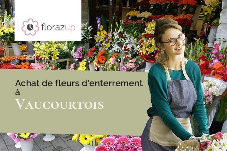 créations de fleurs pour des funérailles à Vaucourtois (Seine-et-Marne/77580)