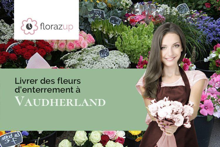 croix de fleurs pour un deuil à Vaudherland (Val-d'Oise/95500)
