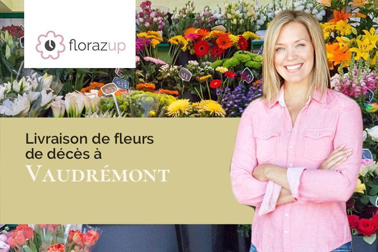compositions florales pour des obsèques à Vaudrémont (Haute-Marne/52330)