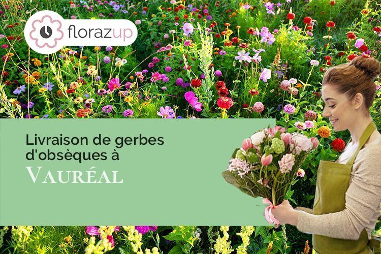 croix de fleurs pour des obsèques à Vauréal (Val-d'Oise/95490)