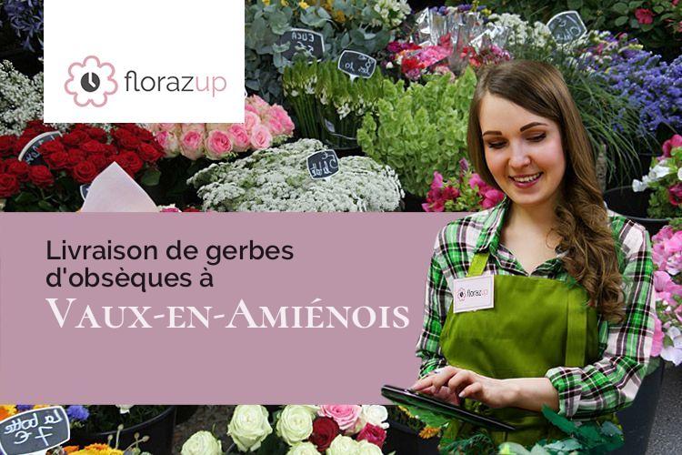 couronnes florales pour un enterrement à Vaux-en-Amiénois (Somme/80260)