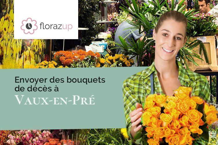 coeurs de fleurs pour un deuil à Vaux-en-Pré (Saône-et-Loire/71460)