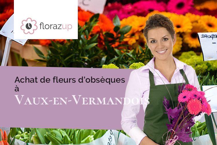 coeurs de fleurs pour des funérailles à Vaux-en-Vermandois (Aisne/02590)