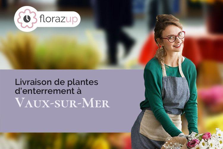 croix de fleurs pour un décès à Vaux-sur-Mer (Charente-Maritime/17640)