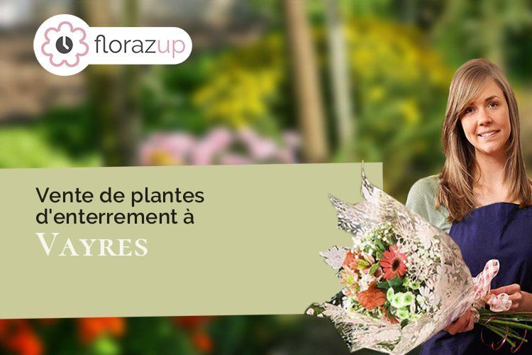 fleurs deuil pour un décès à Vayres (Gironde/33870)