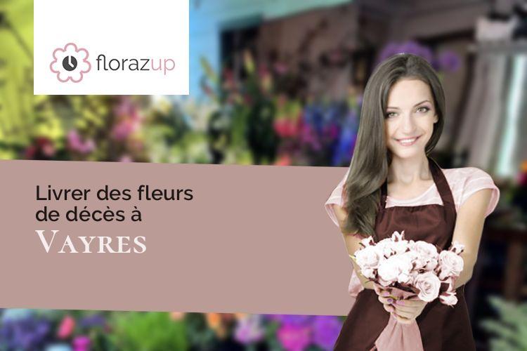 bouquets de fleurs pour un décès à Vayres (Haute-Vienne/87600)