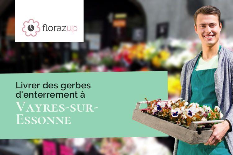 couronnes de fleurs pour un enterrement à Vayres-sur-Essonne (Essonne/91820)
