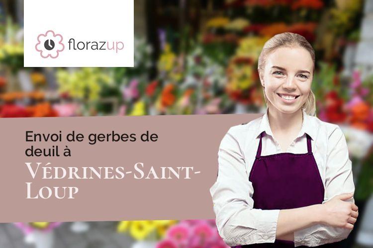 croix de fleurs pour un décès à Védrines-Saint-Loup (Cantal/15100)