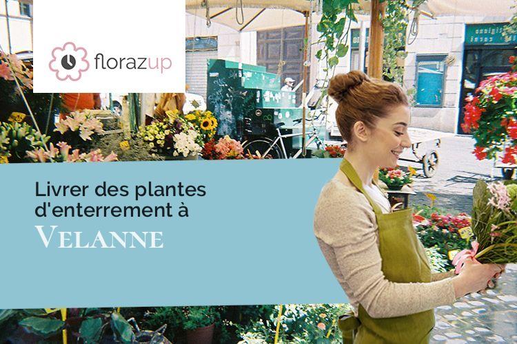 fleurs deuil pour un enterrement à Velanne (Isère/38620)