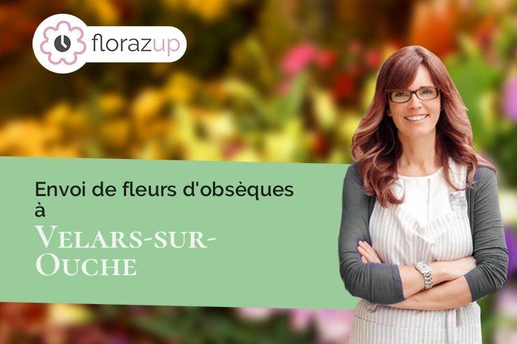 croix de fleurs pour un enterrement à Velars-sur-Ouche (Côte-d'Or/21370)