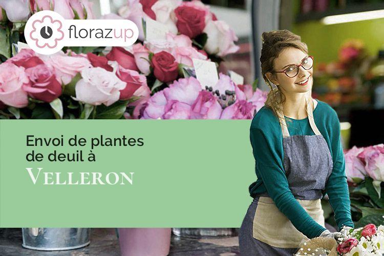 coeur de fleurs pour des obsèques à Velleron (Vaucluse/84740)